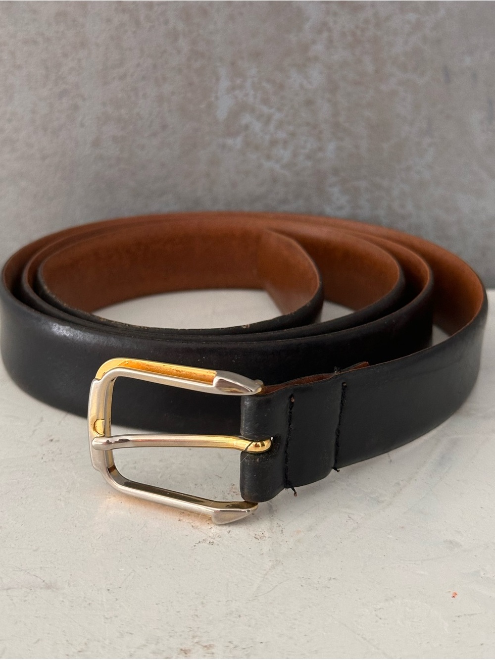VINTAGE DIOR LEATHER BELT MADE IN SPAIN 40